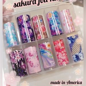 SAKURA Nail Foil Kit 1/$15, 2/$25, 3/$30, 4/$35.$5 each additional!